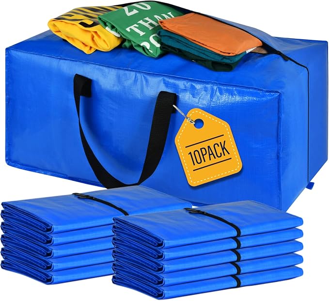 Heavy Duty Blue Moving Bags by HAPPY+CHEERS