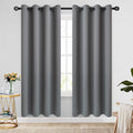 COSVIYA Grommet Blackout Room Darkening Grey/Gray Curtains 72 inch Length | by COSVIYA