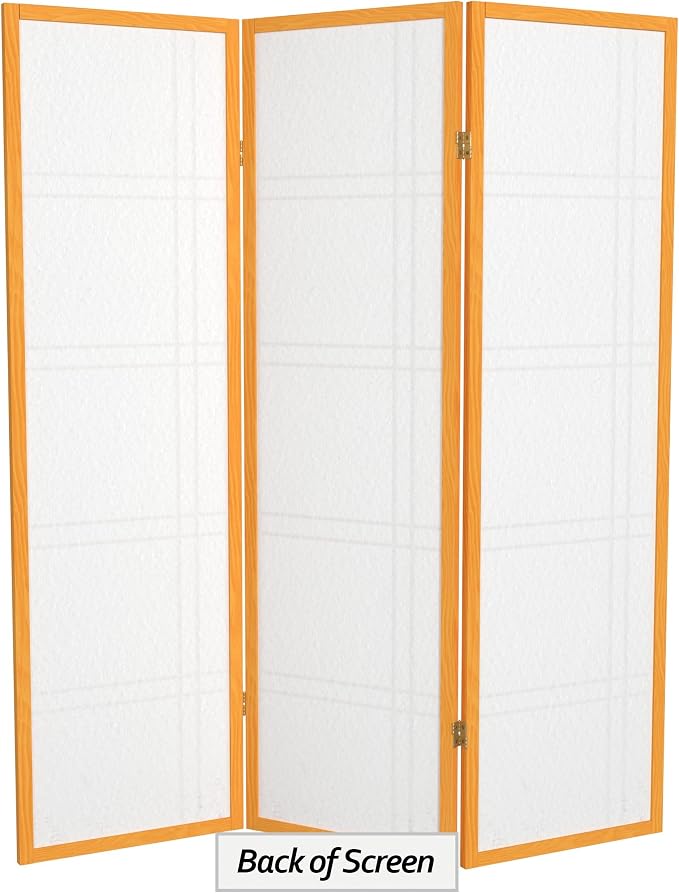 Red Lantern 5 ft. Tall Double Cross Shoji Screen - Image 6