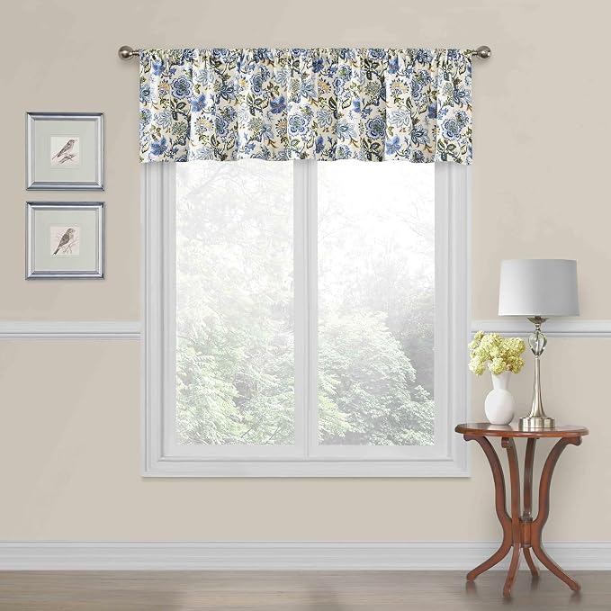Waverly Traditions Navarra Farmhouse Scalloped Rod Pocket Valance by Waverly