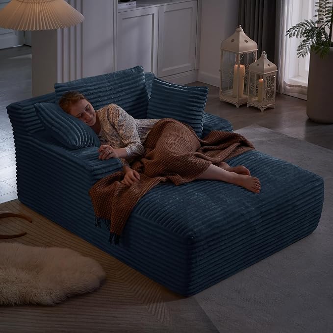 Oversized Chaise Lounge Chair Indoor, Comfy Fluffy Cloud Couch, Modern Deep - Image 7