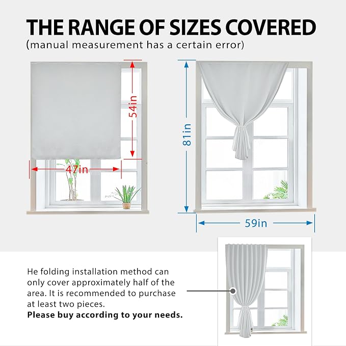 JILRON Magic Tape Stick on Portable Curtains - Image 3