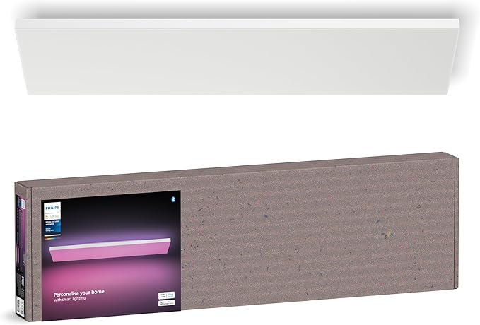 Philips Hue Datura Smart Ceiling Panel (Rectangular 11.81in x 47.24in) White & Color Light, Bluetooth Compatible,Voice Control with Alexa, Apple Home & Google Assistant