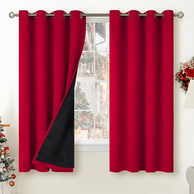 BGment Christmas 100% Blackout Curtains Thermal Insulated by BGment