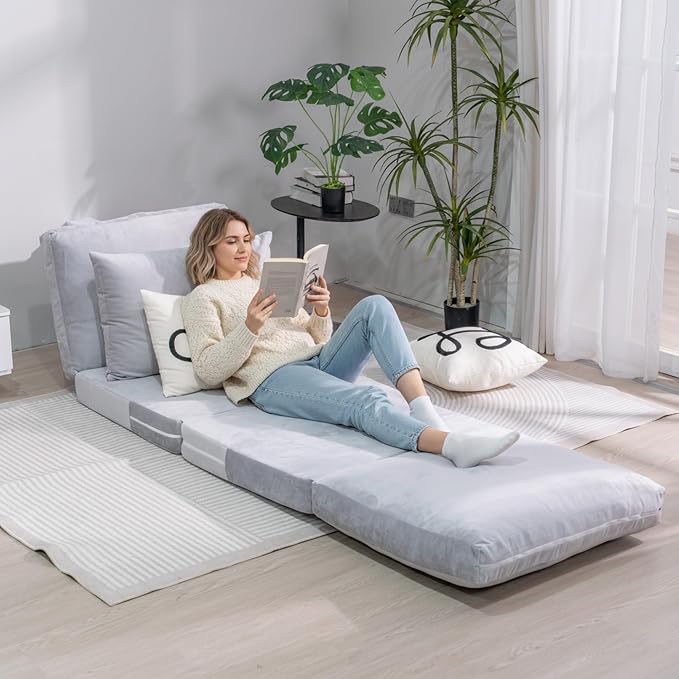 Cvortll 4-in-1 Folding Sofa Bed, Memory Foam Bean Bag Chair, Large Convertible - Image 5