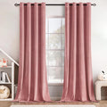 MIULEE Velvet Curtains Blush Pink 52 x 84 Inch Length Set of 2 | Grommet Drapes by MIULEE