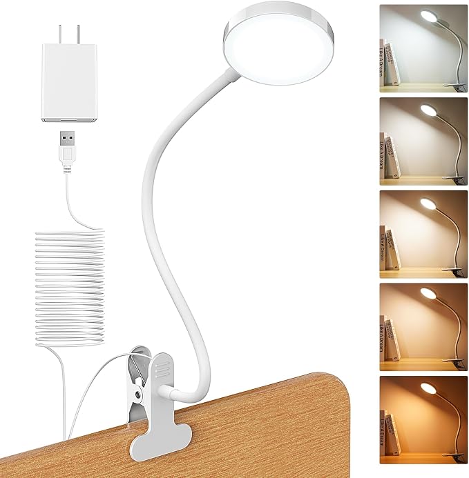 LiFMIRA Bed Lamp Clip on Light 8W 66 LED Reading Light by LiFMIRA