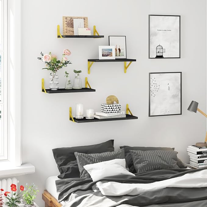 YGEOMER 4 Different Sizes Floating Shelves - Image 2