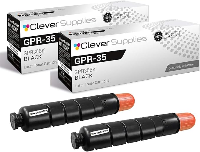 CS Compatible Toner Cartridge Replacement for Canon GPR-35 2785B003AA Black Canon ImageRunner 2520 ImageRunner 2525 ImageRunner 2530 2 Pack