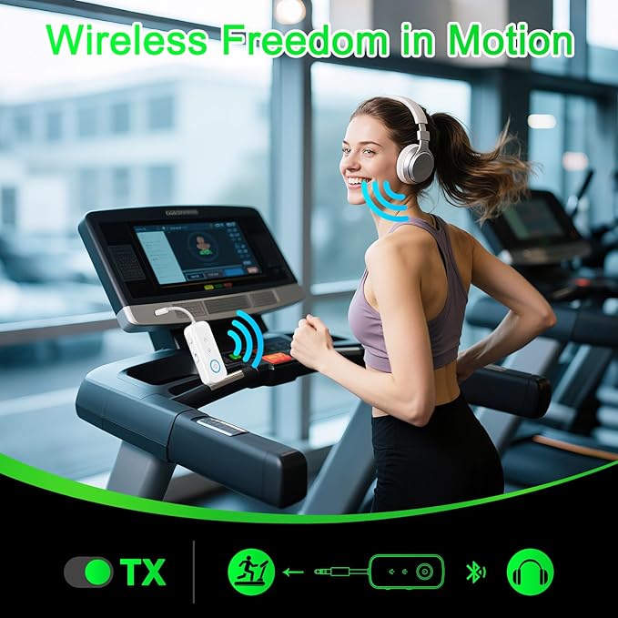 Premium Pro Bluetooth 5.4 Transmitter Receiver,Airplane Audio Adapter,Wireless Transmitter for TV/Travel Flight,Airline,Gym.Compatible with 2 AirPods/Headphones,Bluetooth Receiver for Car/Home Stereo