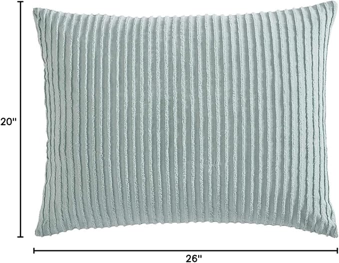 Beatrice Home Fashions Channel Chenille Standard Sham, lightweight tufted 100% - Image 5