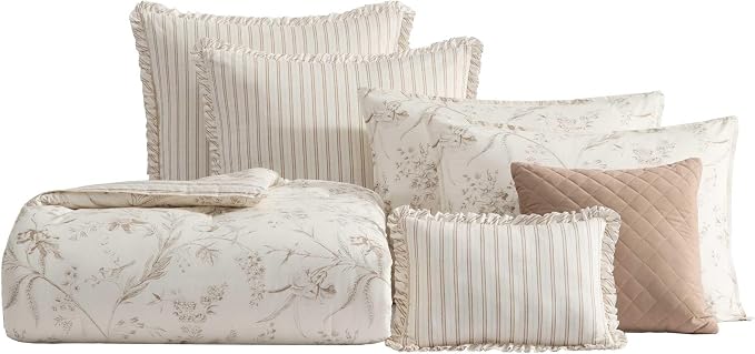 Laura Ashley - Reversible Cotton King Comforter Set - Image 10