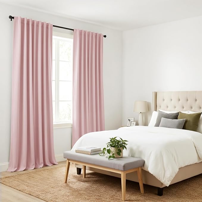 PONY DANCE Blush Pink Blackout Curtains - Image 8