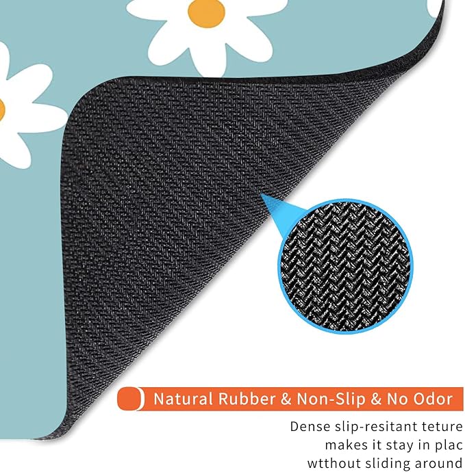 Armanza Square Mouse Pad Little Daisy,Personalized Premium-Textured Custom Mouse Mat Design,Washable Mousepad Cloth,Non-Slip Rubber Base Computer Mouse Pads for Wireless Mouse