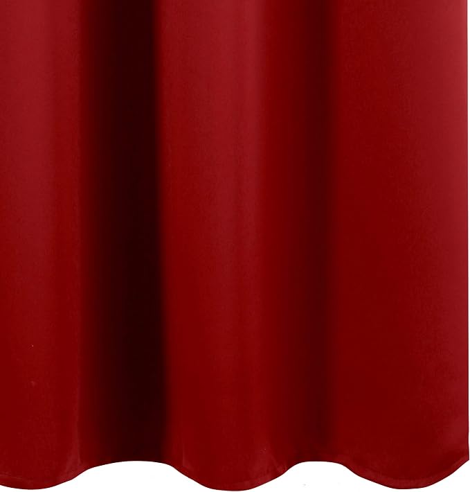 Red Curtains 52 x 84 Inch Long/Blackout Curtains Set of 2 Panels/Room Darkening - Image 9