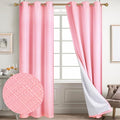 Diraysid 100% Blackout Curtains Pink Linen Curtains by Diraysid%2C+refresh+your+life