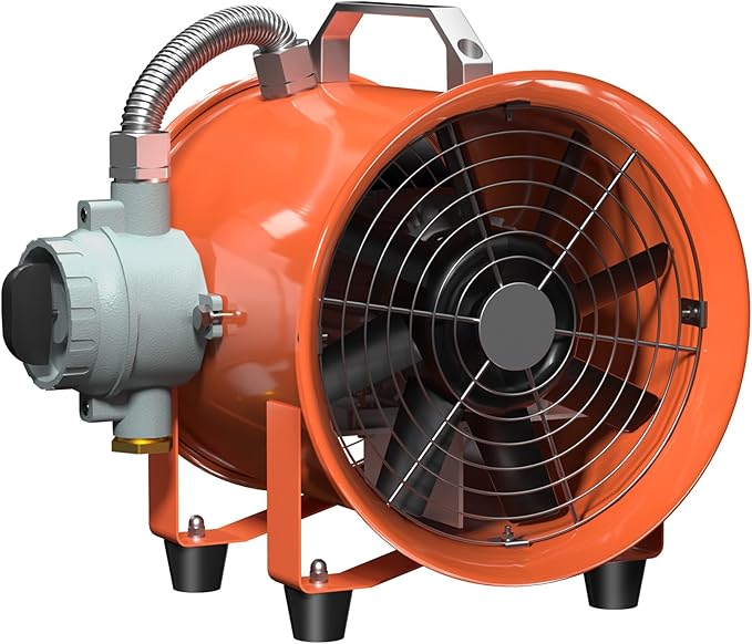 FICBXRA 12 Inch Explosion Proof Fan Portable Utility Blower Extractor Fan 790W/7A 2645CFM Industrial High Velocity Ventilator for Exhausting & Ventilating