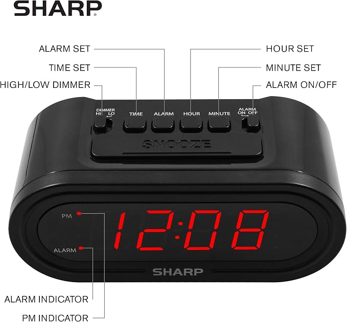 Sharp AccuSet Self-Setting Alarm Clock - Image 3