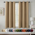 MIULEE Blackout Curtains for Bedroom 2 Panels 40 x 45 Inch Long Taupe Brown | by MIULEE