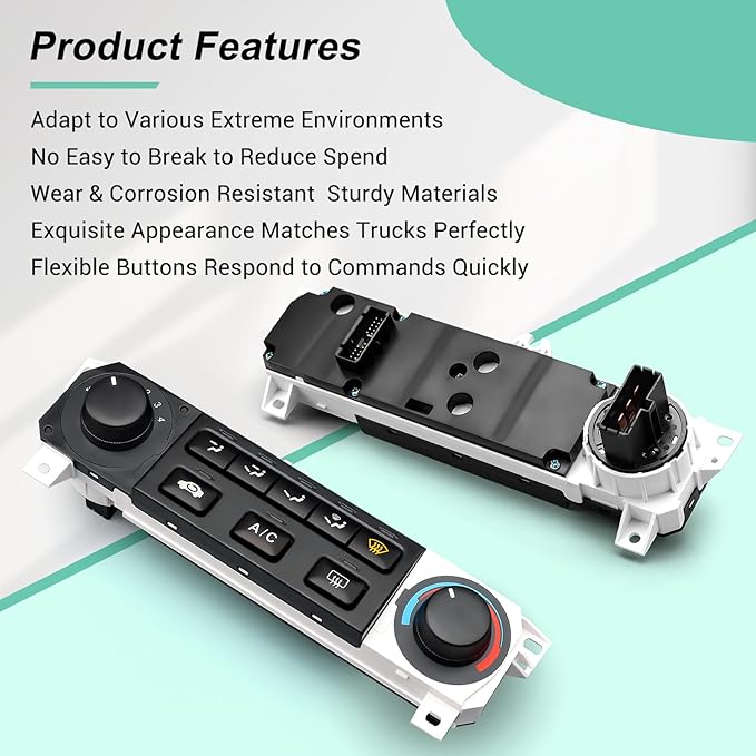 79600-S84-A01ZA Heater Climate Control Switch Compatible with 1998-2004 Honda Odyssey, 1998-2000 Honda Accord 2.3L L4/3.0L V6 AC Control Panel, 79600S84A01ZA 599-268 HVAC Control Panel