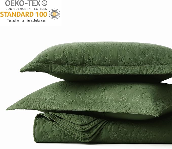 Hansleep Olive Green Quilt Queen Size - Image 5