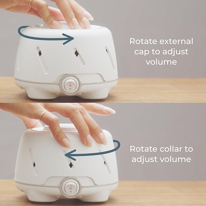 Yogasleep Dohm (White/Gray) The Original White Noise Machine, Relaxing Natural Sound from a Real Fan, Sleep Aid & Noise Cancelling for Adults & Baby, Office Privacy & Meditation, Baby Registry