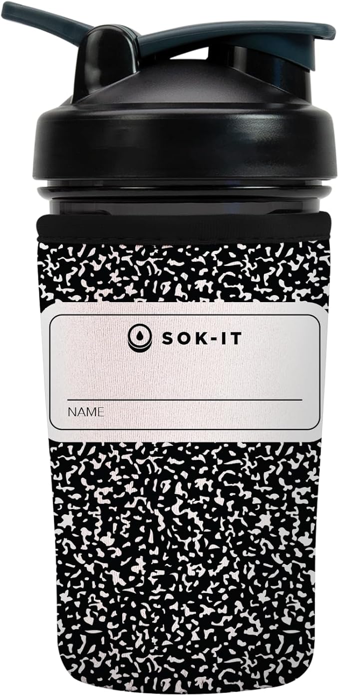 Sok It BotlSok Protein Blender Shaker Bottle Sleeve Insulated Neoprene Cover (Compose Yourself, Fits 24oz Blender)