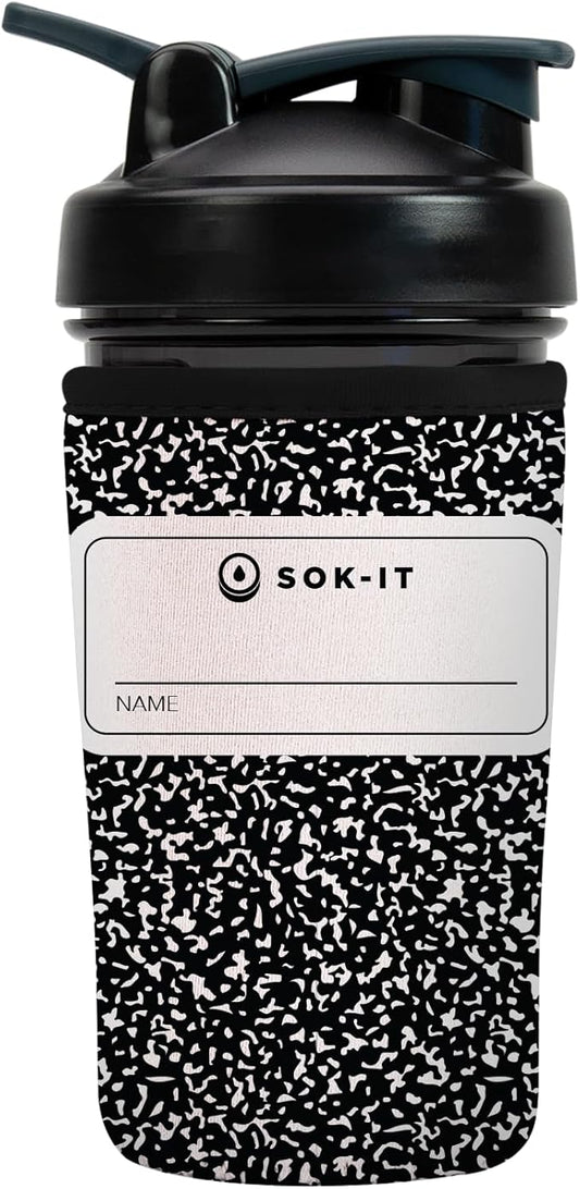 Sok It BotlSok Protein Blender Shaker Bottle Sleeve Insulated Neoprene Cover (Compose Yourself, Fits 24oz Blender)
