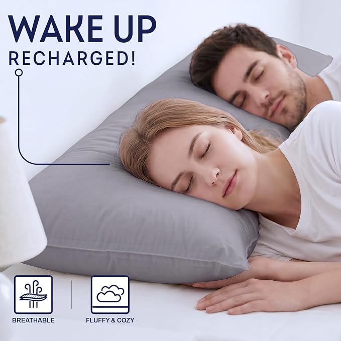 DOWNCOOL Large Body Pillow Insert- Breathable Full Body Pillow - Image 7
