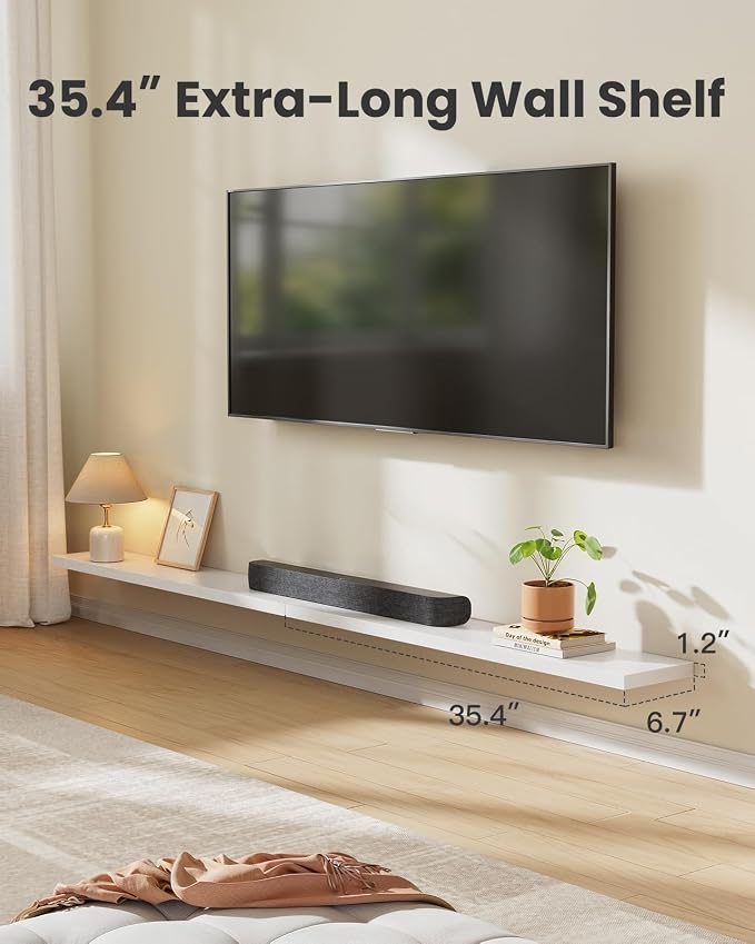 Amada 35.4" Floating Shelves for Wall Decor & Storage, Living Room, 22 lbs - Image 3