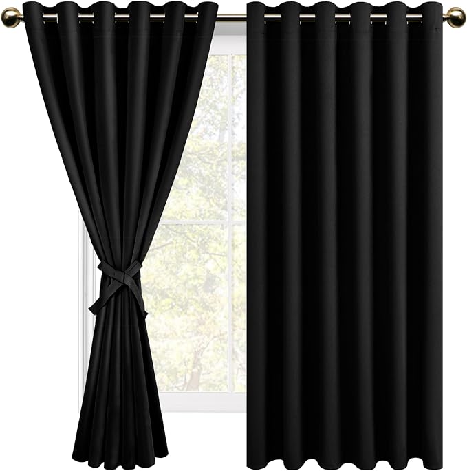 DWCN Black Blackout Curtains for Bedroom - Image 7