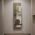 Modern Neutral 3D Textured Long Narrow Vertical Wall Art by Cuspin