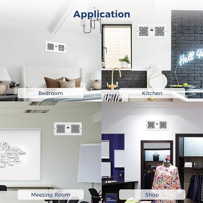 ALORAIR Room to Room Fan with Remote Control, 300CFM Through Wall Ventilation Fan with Dual Fans, Temperature Control, for Kitchen, Laundry, Room, RTR300CV