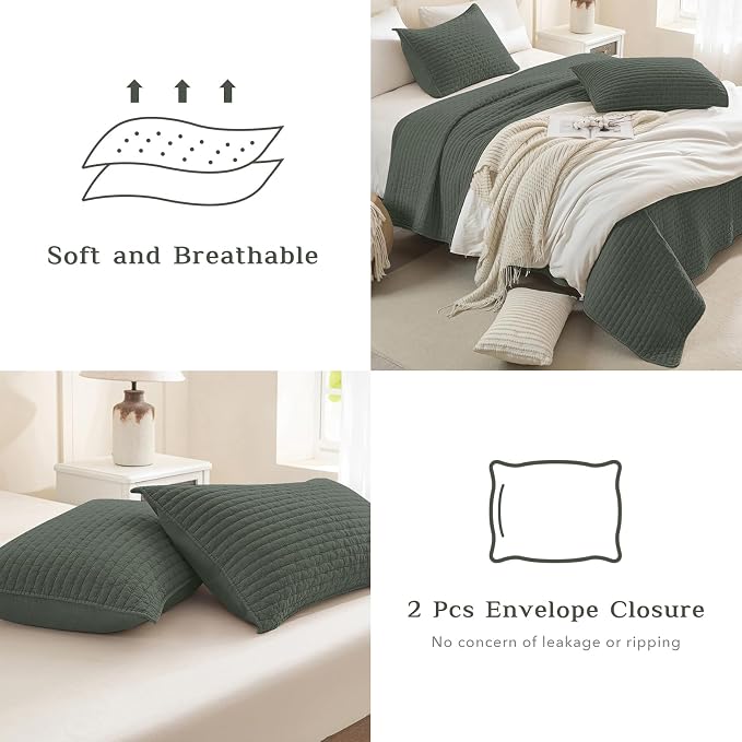 CozyTide Oversized King Bedspread 120"x120", Stone-Washed Cotton Lightweight - Image 5
