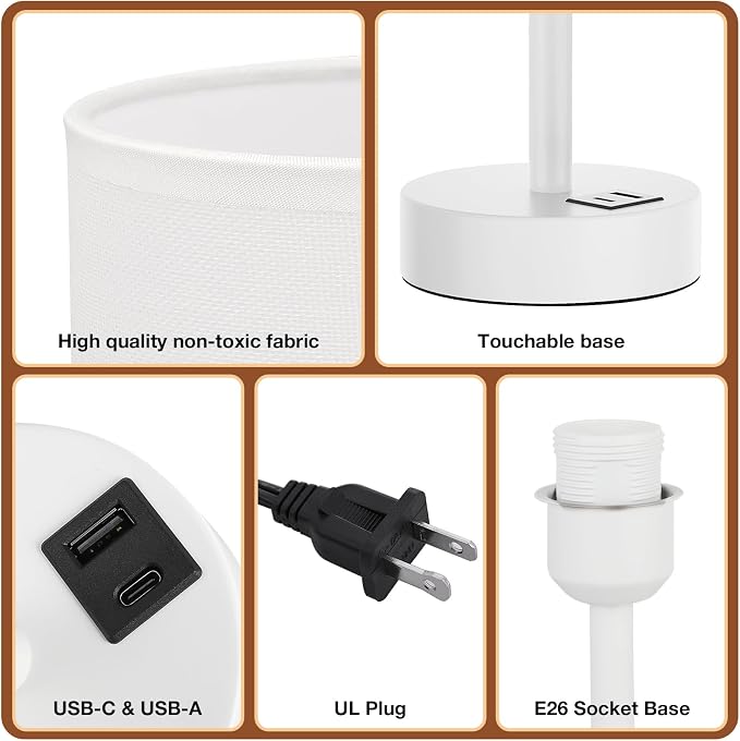 Dicoool Bedside Table Lamp for Bedroom - Image 6