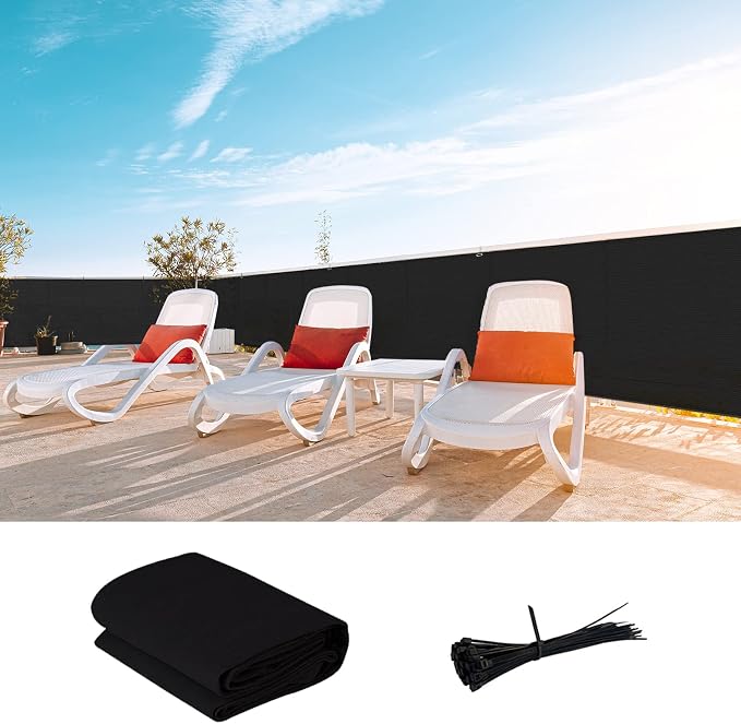 LOVE STORY Custom Size 3' x 20' Balcony Privacy Screen Cover, 95% UV Block by LOVESTORY