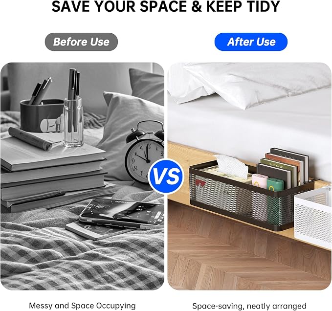 Bedside Caddy Shelf for Bunk Bed, L11in*W4.9in*H3.93in | For Bunk Bed, Office - Image 7