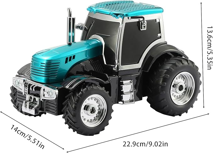 Tractor Head Bluetooth Speaker – unique Bluetooth car speaker with HD stereo, TWS pairing, LED party lights, portable wireless outdoor speaker, car model decoration, and a great gift for men(Green)