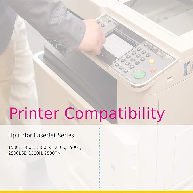 CS Replacement Toner Cartridge Compatible with HP 121A C9700A Black C9701A Cyan C9702A Yellow C9703A Magenta Color 1500 1500L 1500LXI 2500 2500L 2500LSE 2500N 2500TN 4 Color Set