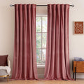 MIULEE Velvet Curtains 52x90 inches 2 Panels Dusty Rose Pink Curtains | Luxury by MIULEE