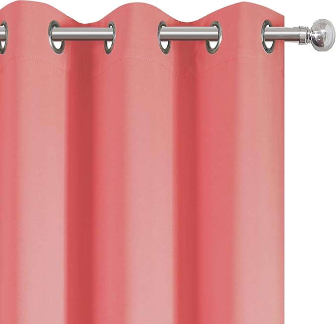 Blackout Curtains 42 x 84 inch/Coral Curtains Set of 2 Panels/Thermal Insulated - Image 6