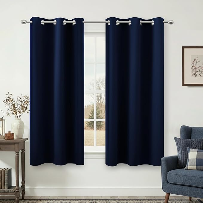 KOUFALL Small Window Curtains for Bathroom Sink Short Length 2 Panel Sets by KOUFALL