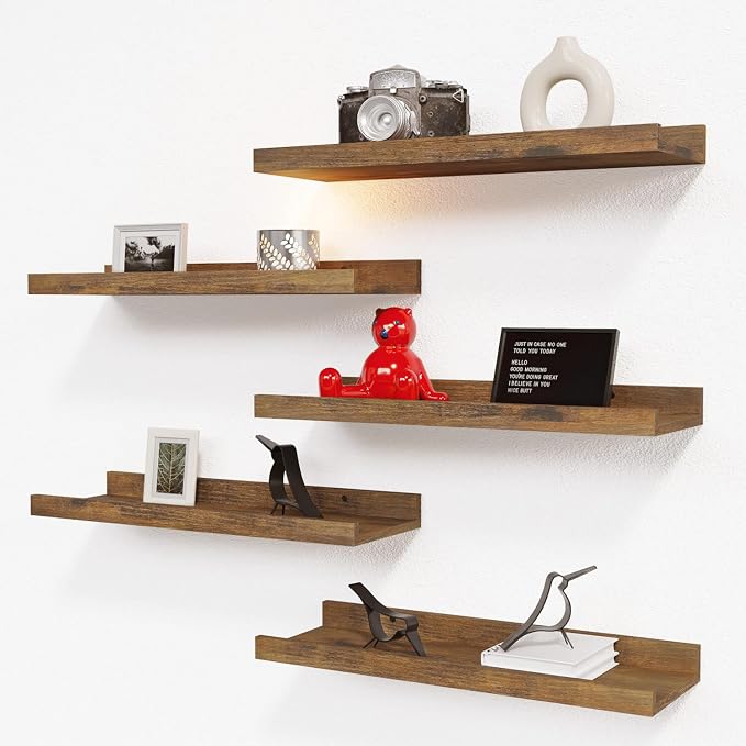 RICHER HOUSE 5-Set Floating Shelves by RicherHouse