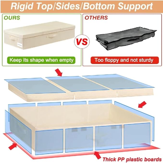 punemi 6 in Tall Under Bed Storage, Wedding Dress Box, 2 Pack, - Image 4