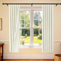 Etherealveil Birch White Pinch Pleated Blackout Curtains 2 Panels 40"x63" | by Etherealveil