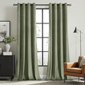 MIULEE Velvet Curtains Sage Green 52 x 84 Inch Length Set of 2 | Grommet Drapes by MIULEE