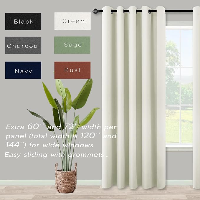 KOUFALL Small Window Curtains 45 Inch Length - Image 2