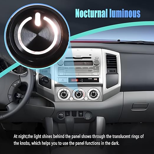 Xomzema 3Pcs Upgraded Control Switch Knob for Toyota Tacoma 2005-2015,Air Conditioning AC Heater Blower Fan Climate Control Knobs Switch Button,Replace 55900-04020 65551820A