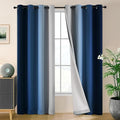 SimpleHome Ombre Blue 100% Blackout Bedroom Curtains by SimpleHome