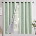 YoungsTex Sage Green Linen Blackout Curtains 68 Inch Length by YoungsTex